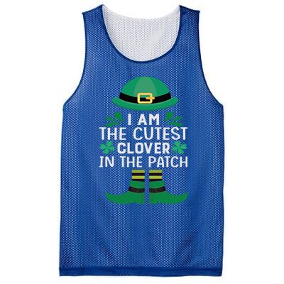 I Am The Cutest Clover In The Patch Meaningful Gift St Patrick's Day Gift Mesh Reversible Basketball Jersey Tank