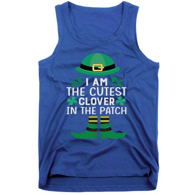 I Am The Cutest Clover In The Patch Meaningful Gift St Patrick's Day Gift Tank Top