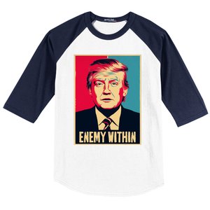 I Am The Enemy Within Pun Harris And Trump Baseball Sleeve Shirt