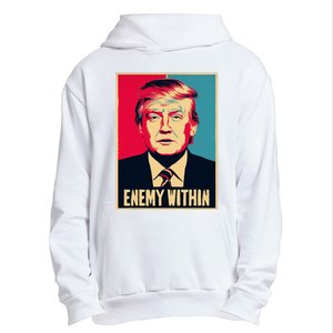 I Am The Enemy Within Pun Harris And Trump Urban Pullover Hoodie