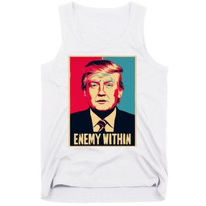 I Am The Enemy Within Pun Harris And Trump Tank Top