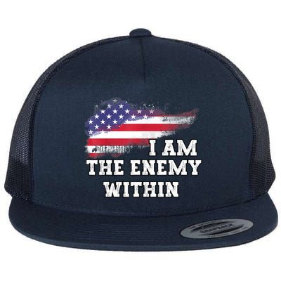 I Am The Enemy Within Flat Bill Trucker Hat