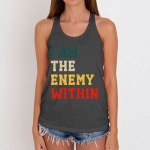 I Am The Enemy Within Kamala Harris Vs Trump Women's Knotted Racerback Tank