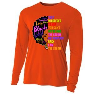 I Am The Storm Black Juneteenth Black History Month Meaningful Gift Cooling Performance Long Sleeve Crew