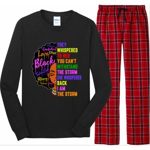 I Am The Storm Black Juneteenth Black History Month Meaningful Gift Long Sleeve Pajama Set