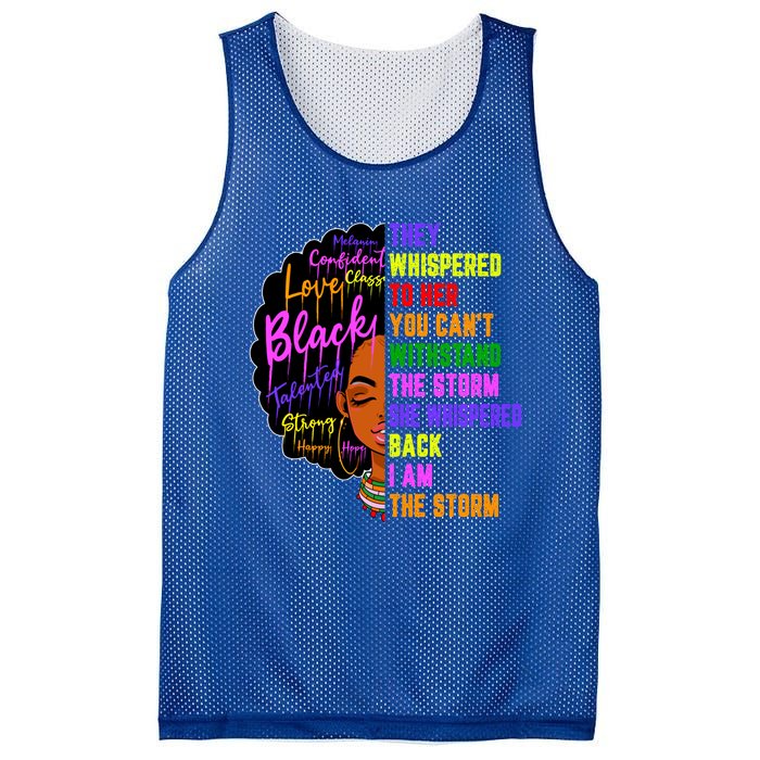 I Am The Storm Black Juneteenth Black History Month Meaningful Gift Mesh Reversible Basketball Jersey Tank