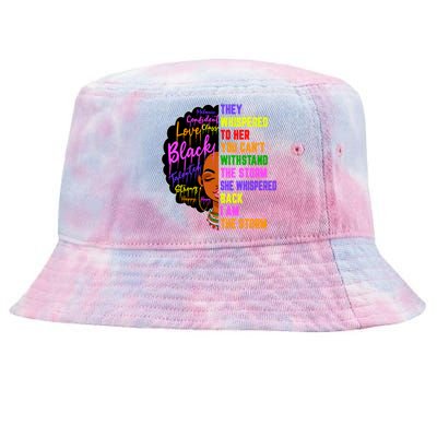 I Am The Storm Black Juneteenth Black History Month Meaningful Gift Tie-Dyed Bucket Hat