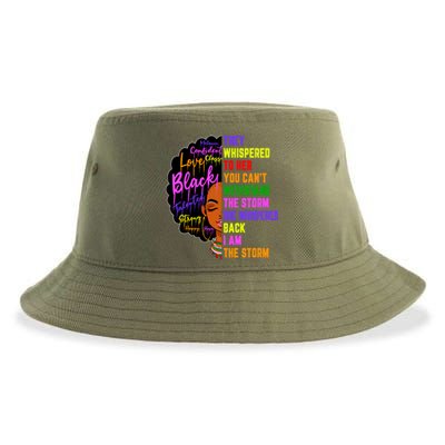 I Am The Storm Black Juneteenth Black History Month Meaningful Gift Sustainable Bucket Hat