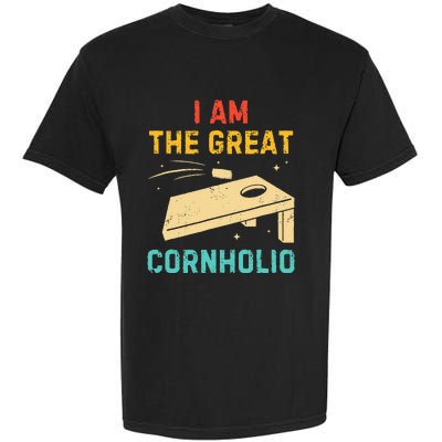 I Am The Great Cornholio Funny Bean Bag Toss Lover Garment-Dyed Heavyweight T-Shirt