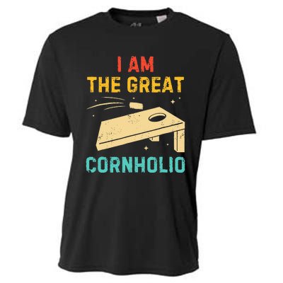 I Am The Great Cornholio Funny Bean Bag Toss Lover Cooling Performance Crew T-Shirt