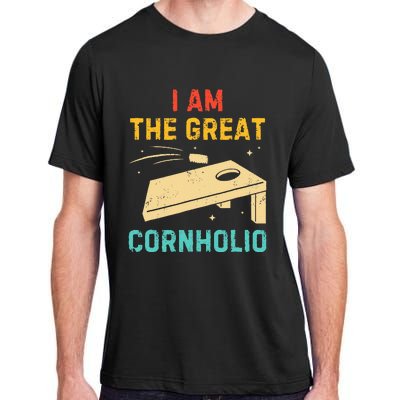 I Am The Great Cornholio Funny Bean Bag Toss Lover Adult ChromaSoft Performance T-Shirt