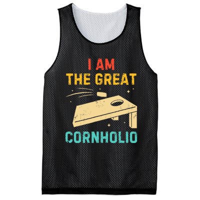 I Am The Great Cornholio Funny Bean Bag Toss Lover Mesh Reversible Basketball Jersey Tank