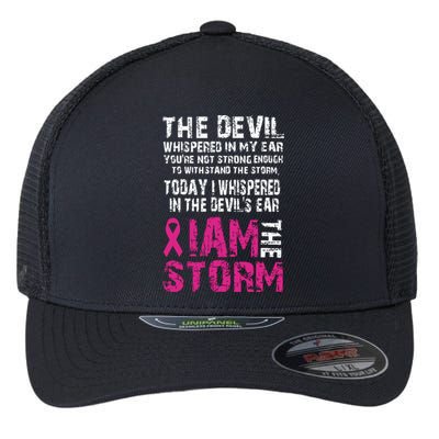 I Am The Storm Breast Cancer Awareness Flexfit Unipanel Trucker Cap