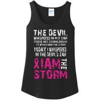 I Am The Storm Breast Cancer Awareness Ladies Essential Tank