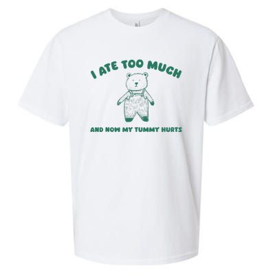 I Ate Too Much And My Tummy Hurts Sueded Cloud Jersey T-Shirt