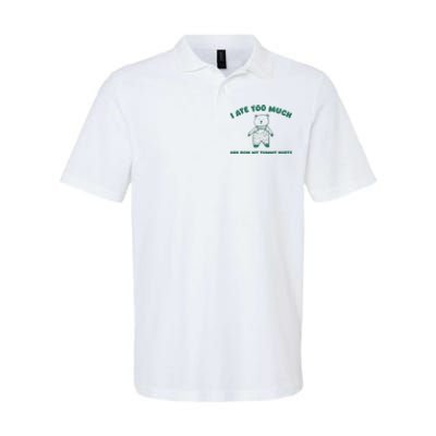 I Ate Too Much And My Tummy Hurts Softstyle Adult Sport Polo