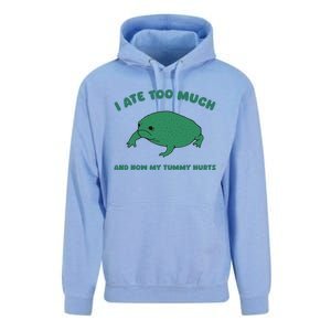 I Ate Too Much And My Tummy Hurts Unisex Surf Hoodie