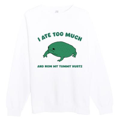 I Ate Too Much And My Tummy Hurts Premium Crewneck Sweatshirt