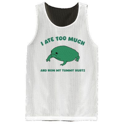 I Ate Too Much And My Tummy Hurts Mesh Reversible Basketball Jersey Tank