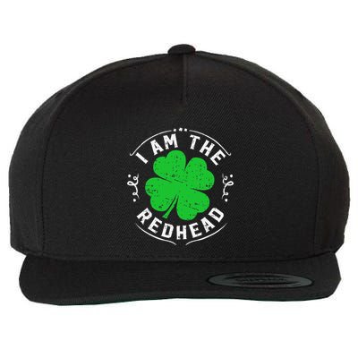 I Am The Redhead Dibs On The Redhead Funny St Patricks Day Wool Snapback Cap