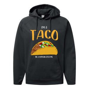 Im A Taco In A Human Costume Halloween Cosplay Easy Outfit Performance Fleece Hoodie