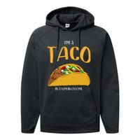 Im A Taco In A Human Costume Halloween Cosplay Easy Outfit Performance Fleece Hoodie