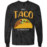 Im A Taco In A Human Costume Halloween Cosplay Easy Outfit Tie-Dye Long Sleeve Shirt