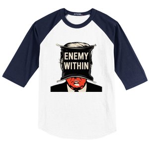 I Am The Enemy Within Pun Harris And Trump Baseball Sleeve Shirt