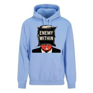 I Am The Enemy Within Pun Harris And Trump Unisex Surf Hoodie