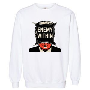 I Am The Enemy Within Pun Harris And Trump Garment-Dyed Sweatshirt