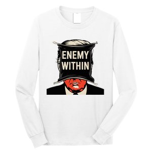 I Am The Enemy Within Pun Harris And Trump Long Sleeve Shirt