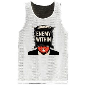 I Am The Enemy Within Pun Harris And Trump Mesh Reversible Basketball Jersey Tank