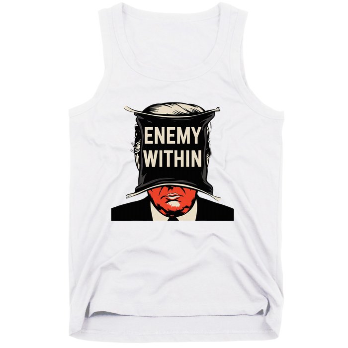 I Am The Enemy Within Pun Harris And Trump Tank Top