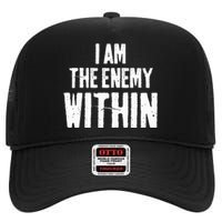 I Am The Enemy Within Pun Vintage The Enemy Within High Crown Mesh Back Trucker Hat