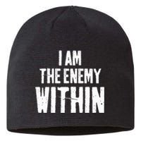 I Am The Enemy Within Pun Vintage The Enemy Within Sustainable Beanie