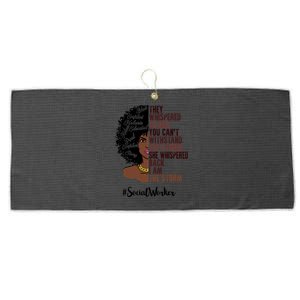 I Am The Storm Social Worker Black History Month Gift Large Microfiber Waffle Golf Towel