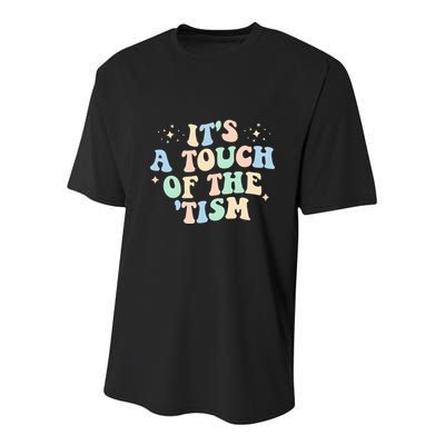 ItS A Touch Of The Tism Autism Month Youth Performance Sprint T-Shirt