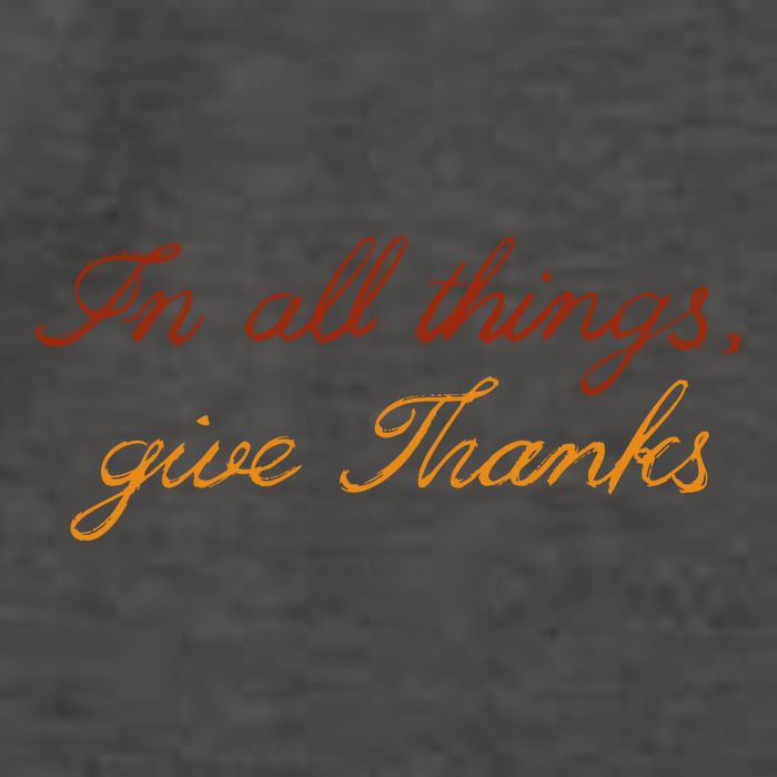 In All Things Give Thanks Thanksgiving Inspirational Vector Backpack