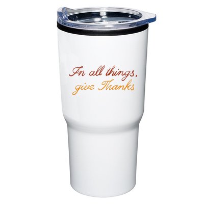 In All Things Give Thanks Thanksgiving Inspirational Tumbler