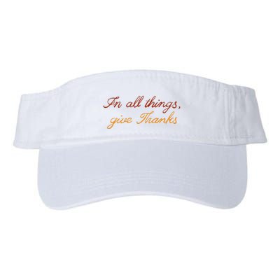 In All Things Give Thanks Thanksgiving Inspirational Visor