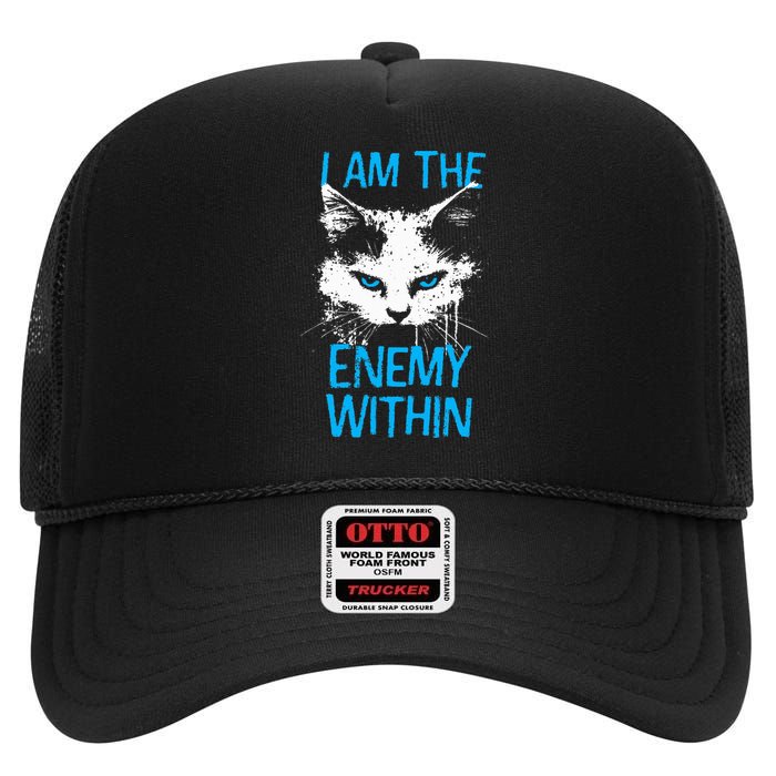 I Am The Enemy Within Kamala Harris 2024 Merch High Crown Mesh Back Trucker Hat