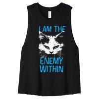 I Am The Enemy Within Kamala Harris 2024 Merch Women's Racerback Cropped Tank