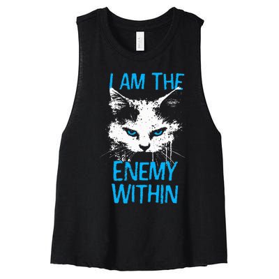 I Am The Enemy Within Kamala Harris 2024 Merch Women's Racerback Cropped Tank