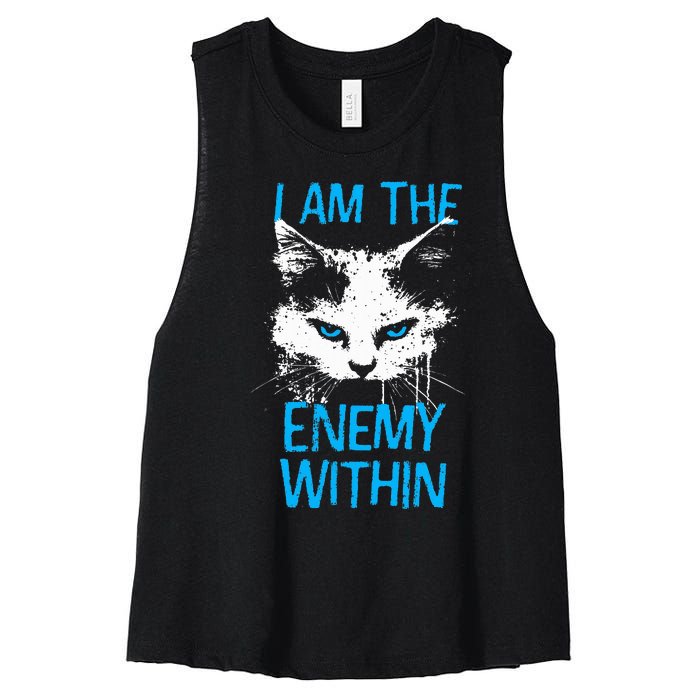 I Am The Enemy Within Kamala Harris 2024 Merch Women's Racerback Cropped Tank