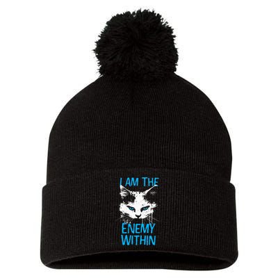 I Am The Enemy Within Kamala Harris 2024 Merch Pom Pom 12in Knit Beanie