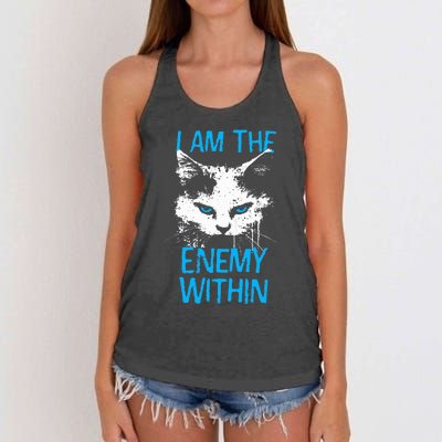 I Am The Enemy Within Kamala Harris 2024 Merch Women's Knotted Racerback Tank