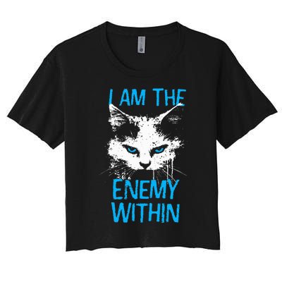 I Am The Enemy Within Kamala Harris 2024 Merch Women's Crop Top Tee