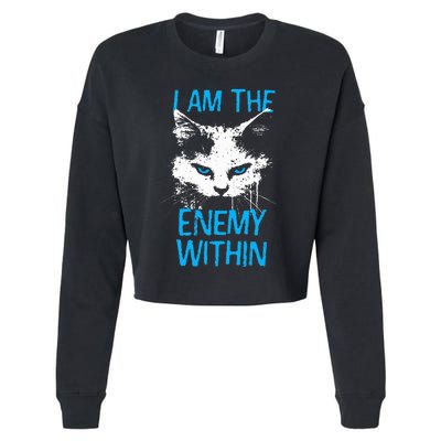 I Am The Enemy Within Kamala Harris 2024 Merch Cropped Pullover Crew