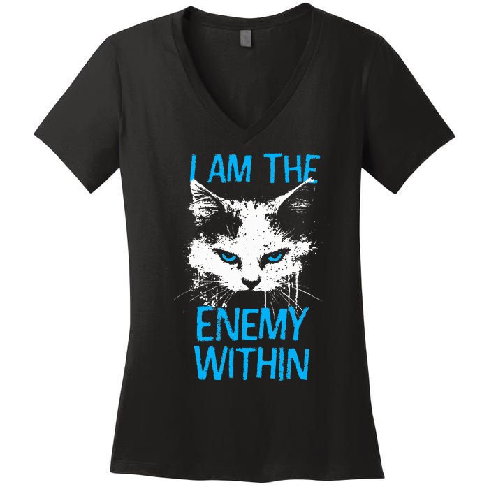 I Am The Enemy Within Kamala Harris 2024 Merch Women's V-Neck T-Shirt