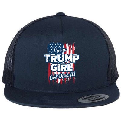 IM A Trump Get Over It! Cool Gift Flat Bill Trucker Hat